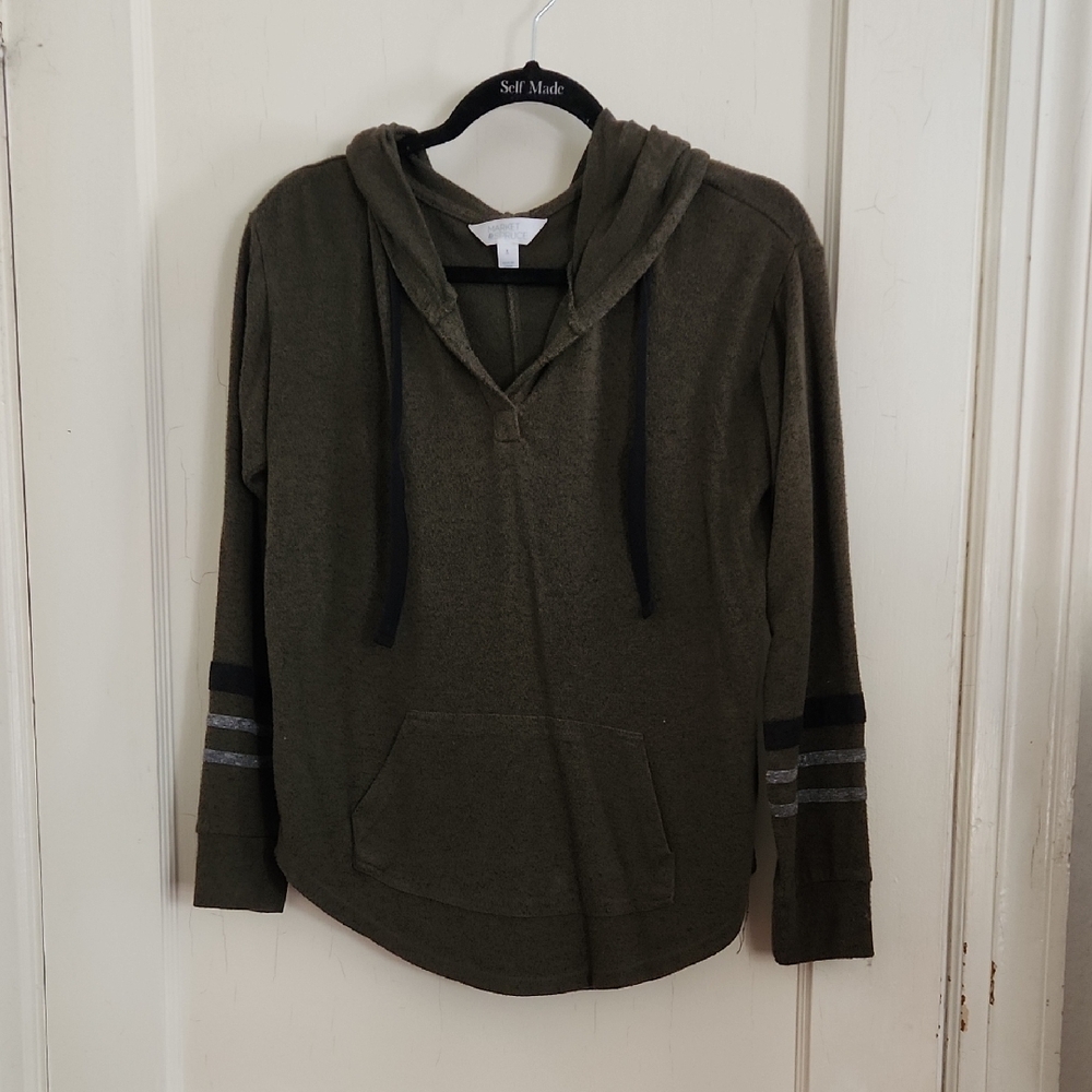 Market & Spruce Khaki Jacket with Dark Trim